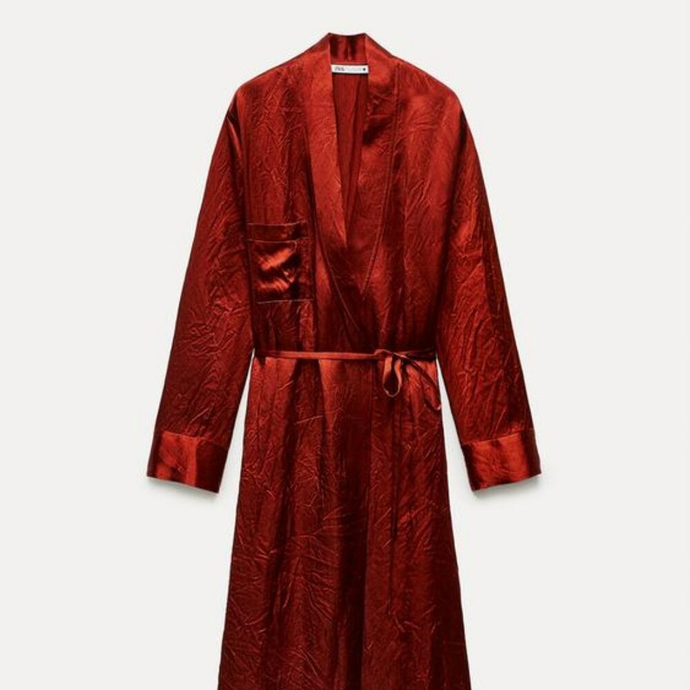 ZARA SATIN EFFECT DRESS ZW COLLECTION